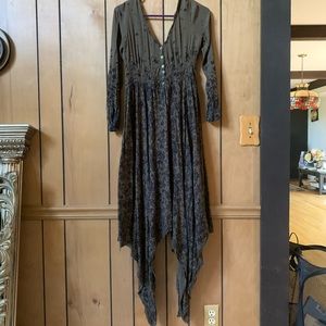 Free people brown long sleeve dress